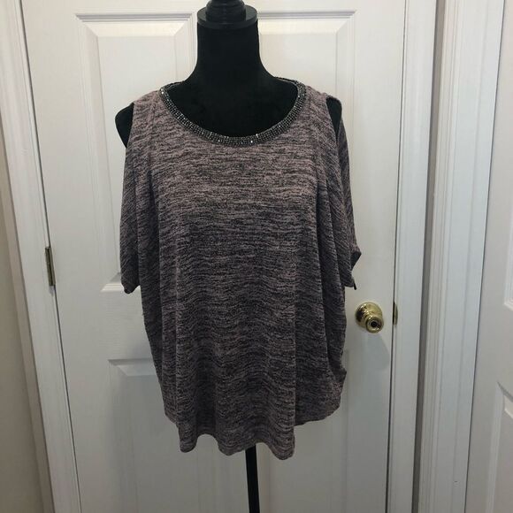 Juicy Couture Tops - Juicy Couture pink and black top with jeweled collar, size large